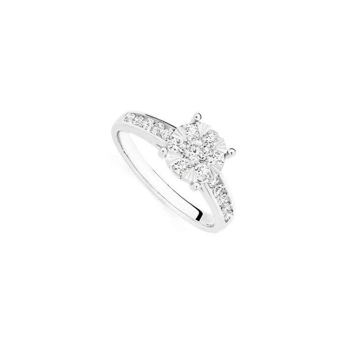 9ct White Gold Diamond Ring