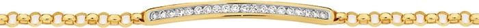 Alora 10ct Gold 1/2 Carat TW Lab Grown Diamond Belcher Bar Bracelet