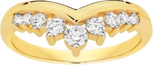 Alora 10ct Gold 1/2 Carat TW Lab Grown Diamond V Shape Ring