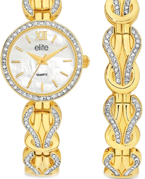 Elite Watch & Bracelet Ladies Set