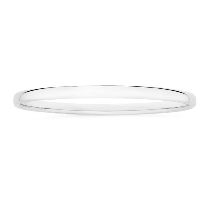 Silver 5x65mm Comfort Round Bangle