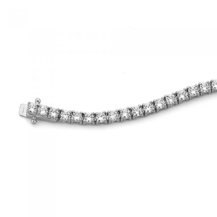 Sterling Silver 19cm Cubic Zirconia Tennis Bracelet