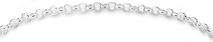 Sterling Silver 19cm Round Belcher Bracelet