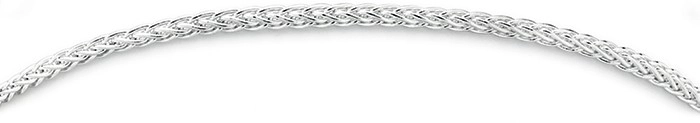 Sterling Silver 19cm Wheat Link Bracelet