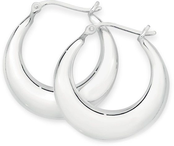 Sterling Silver 26mm Polished Creole Earrings