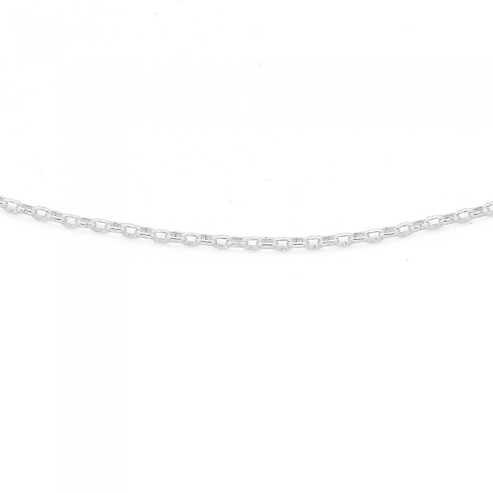 Sterling Silver 45cm Fine Oval Belcher Chain