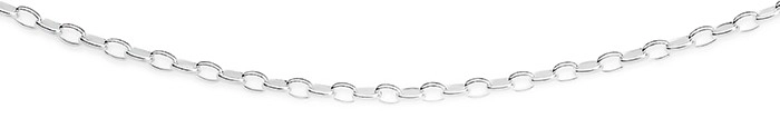 Sterling Silver 45cm Solid Oval Belcher Chain