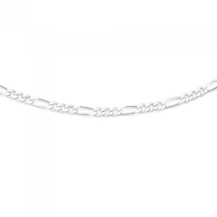 Sterling Silver 50cm 3+1 Figaro Chain