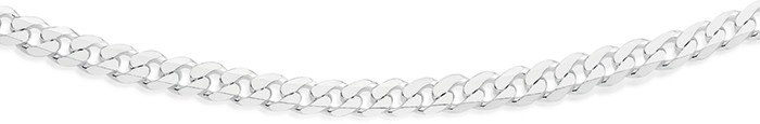 Sterling Silver 50cm Dia-Cut Bevelled Curb Chain