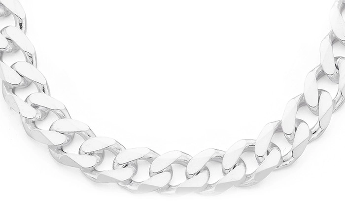 Sterling Silver 50cm Solid Curb Men's Chain