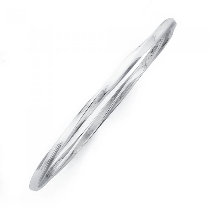 Sterling Silver 65mm Solid Twist Bangle