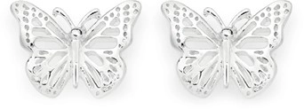 Sterling Silver Butterfly Studs