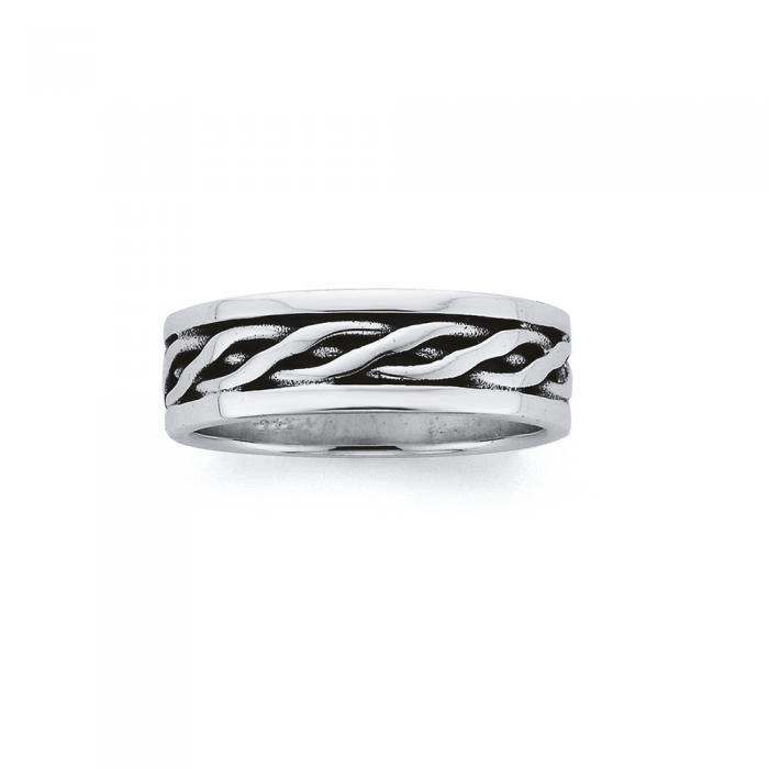 Sterling Silver Celtic Weave Men's Ring