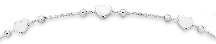 Sterling Silver Mult-Heart Beaded Bracelet