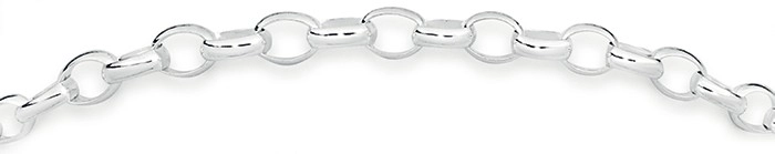 Sterling Silver Oval Belcher Bracelet