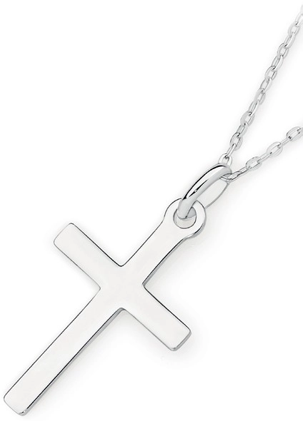 Sterling Silver Polished Cross Pendant