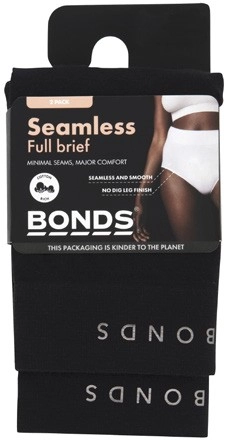 Bonds Women's Seamless Full Brief 2 Pack