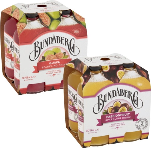 Bundaberg Craft Brewed Soft Drink 4x375mL