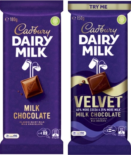 Cadbury Dairy Milk Block Chocolate 160g-190g