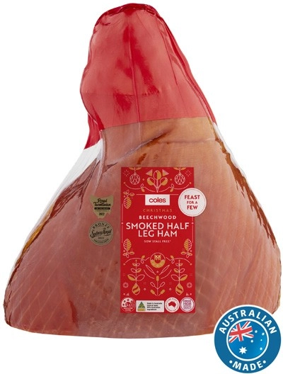 Coles Beechwood Smoked Half Leg Ham