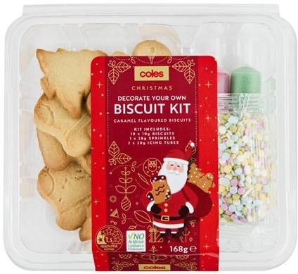 Coles Christmas DIY Biscuit Kit 168g