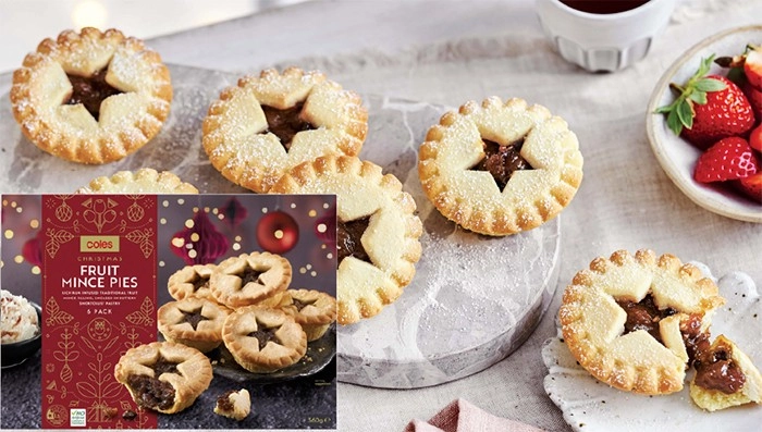 Coles Christmas Star Top Fruit Mince Pies 6 Pack 360g