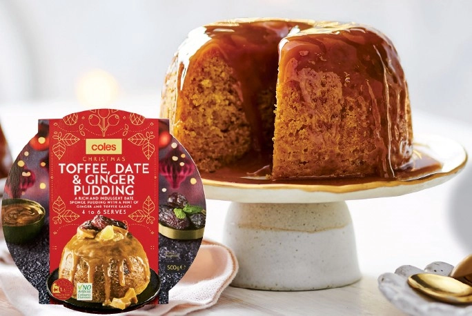 Coles Christmas Toffee, Date & Ginger Pudding 500g