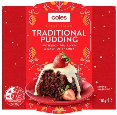 Coles Christmas Traditional Pudding 110g