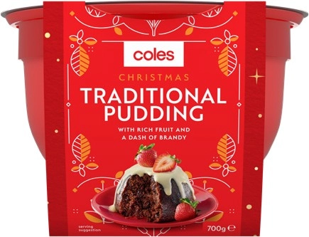 Coles Christmas Traditional Pudding 700g