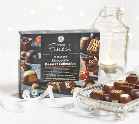 Coles Finest Chocolate Dessert Collection Gift Box 154g