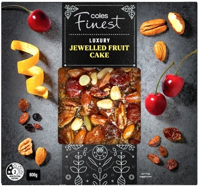 Coles Finest Luxury Jewelled Fruit Cake Large 800g