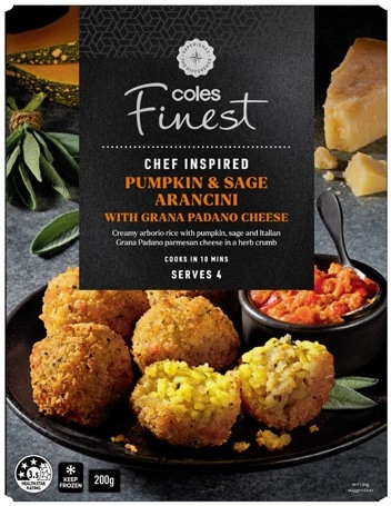 Coles Finest Pumpkin & Sage Arancini with Cheese 200g