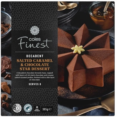 Coles Finest Salted Caramel & Chocolate Star Dessert 385g