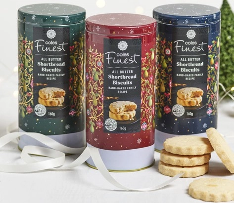 Coles Finest Shortbread Biscuits Tin 160g