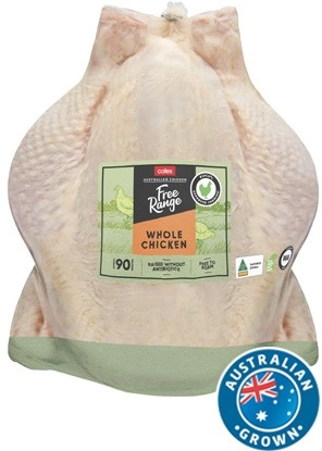 Coles Free Range RSPCA Approved Whole Chicken