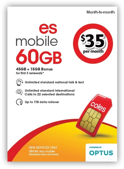 Coles Mobile $35 Month-to-Month SIM