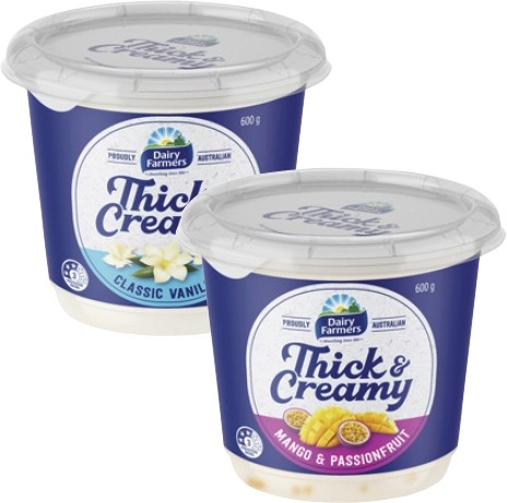 Dairy Farmers Thick & Creamy Yoghurt 550g-600g