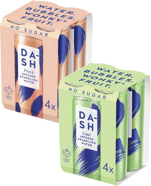 Dash Sparkling Water 4x300mL