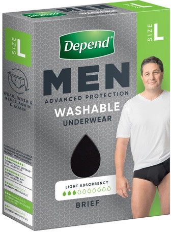 Depend Real Fit Washable Briefs 1 Pack