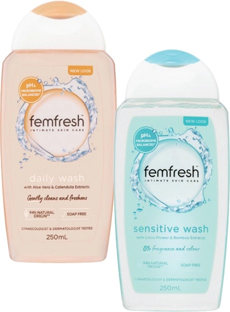 Femfresh Intimate Wash Sensitive or Aloe Vera 250mL