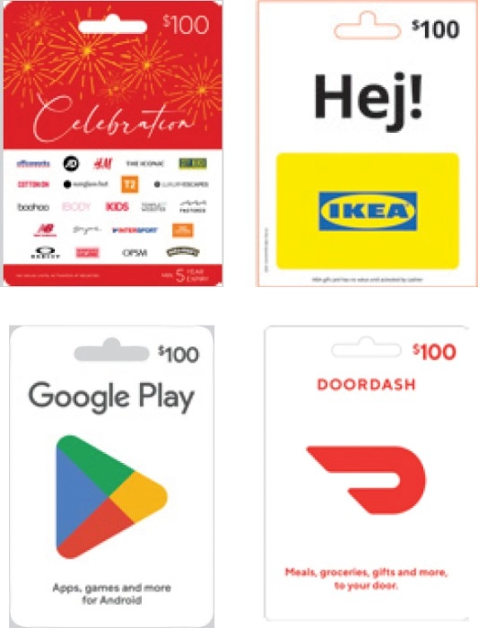 Flybuys 20x Points on Celebration, Ikea, Google Play and Doordash Gift Cards When You Swipe Your Flybuys Card at the Checkout