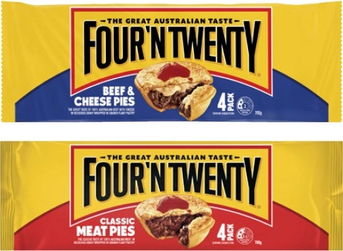 Four'N Twenty Traditional Meat Pies 4 Pack 700g