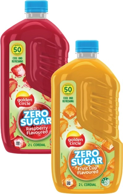 Golden Circle Zero Sugar Cordial 2 Litre