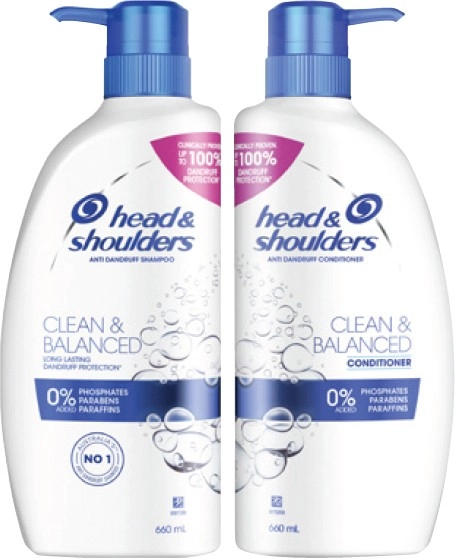 Head & Shoulders Shampoo or Conditioner 660mL