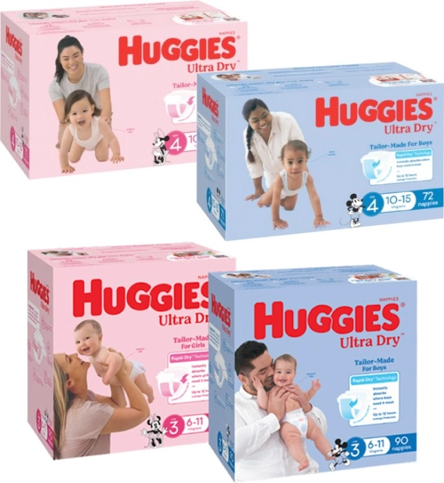 Huggies Ultra Dry Jumbo Nappies 60 Pack-108 Pack