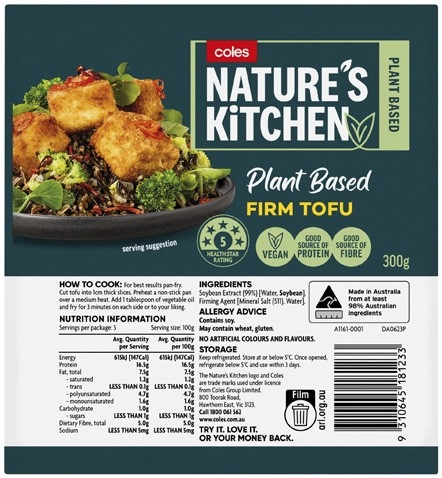 Nature's Kitchen Tofu 300g