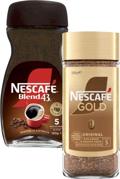 Nescafé Blend 43 140g-150g or Gold Original 100g