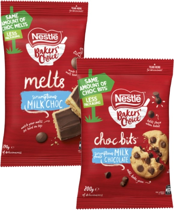 Nestlé Baking Chocolate Bits or Melts 200g-290g