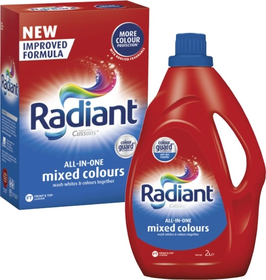 Radiant Laundry Liquid 2 Litre or Powder 2kg