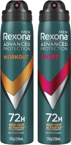 Rexona Advanced 72hr Antiperspirant Aerosol Deodorant 220mL